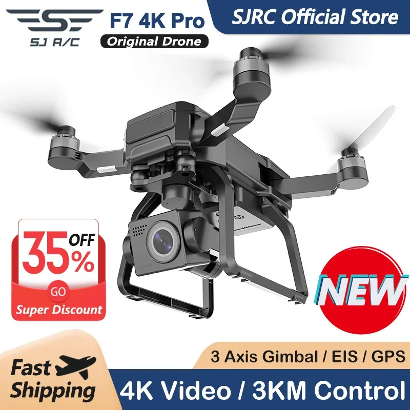 SJRC Drone kamera F7 4K PRO, G - Fpv Brushless Rc Drone 4K ulasan dan harga